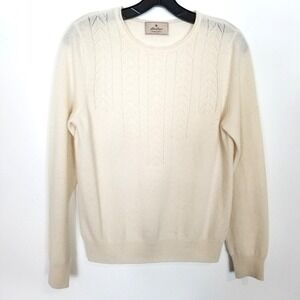 Elegent Ivory Mongolian Cashmere Sweater
